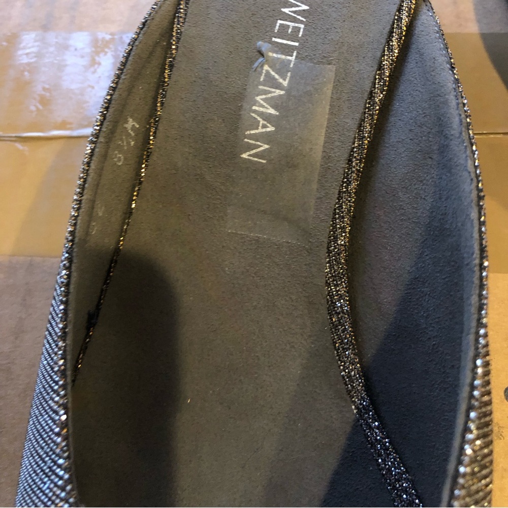 Stuart Weitzman Slip On Shoes Sparkly With Bow In… - image 4
